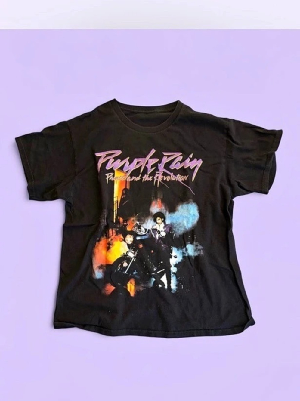Prince and the Revolution Purple Rain Graphic T-Shirt Black